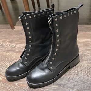 Coach leather studded booths